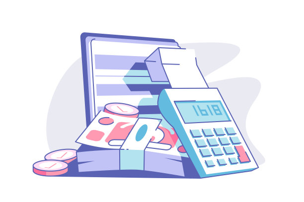 计算器和钞票图片下载