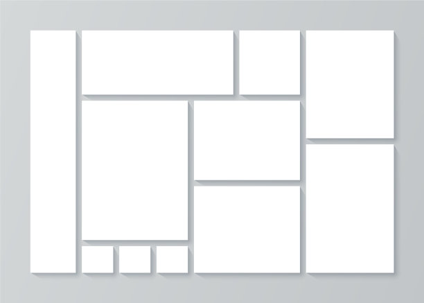 照片拼贴网格情绪板模板马赛克图片下载