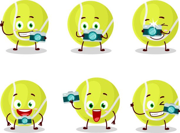 摄影师专业用网球表情符号图片下载