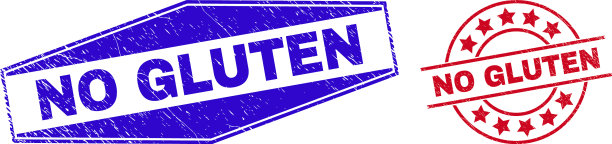 没有面筋纹理的圆形和六角形徽章图片下载