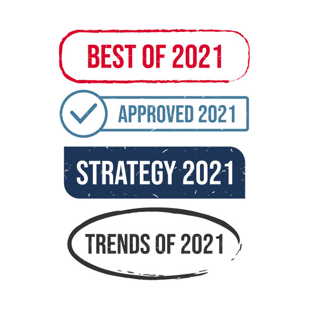 设定各种2021年垃圾邮票风格的设计图片下载