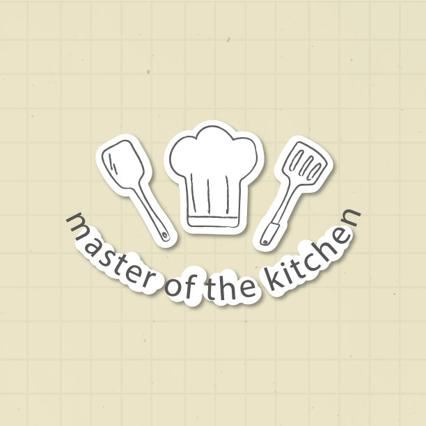 涂鸦厨具设备贴纸图片下载