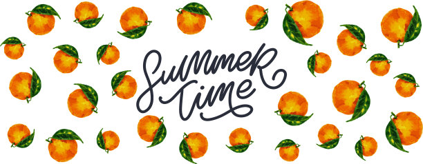 夏季出售旗帜与水果橙色的信图片下载