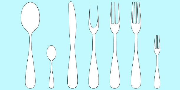 画一套餐具图片下载