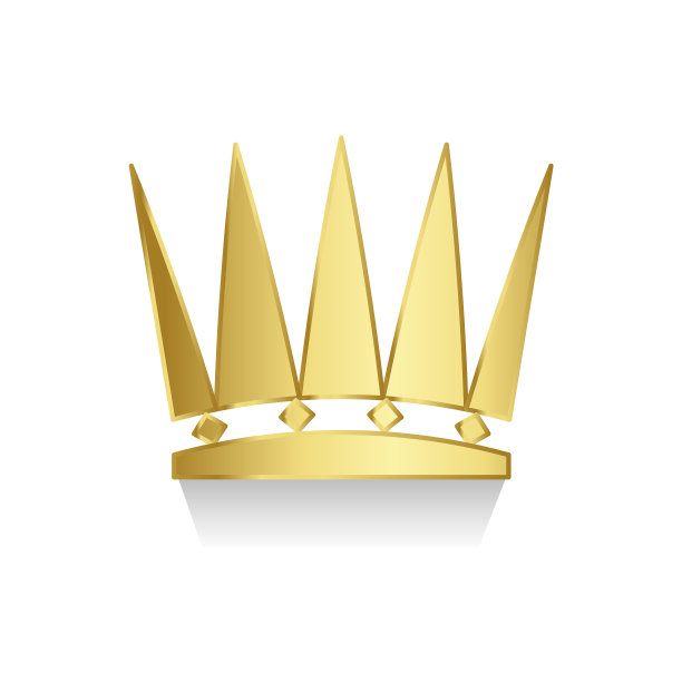 白色背景上的金色皇冠图片下载