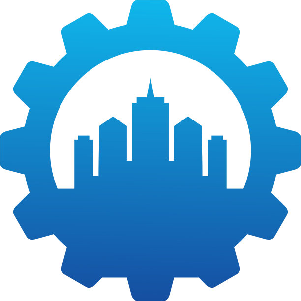 齿轮城市标志模板创意建筑标志图片下载