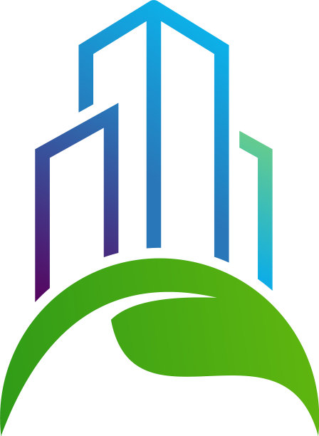 树叶城市标识模板创意建筑标识图片下载