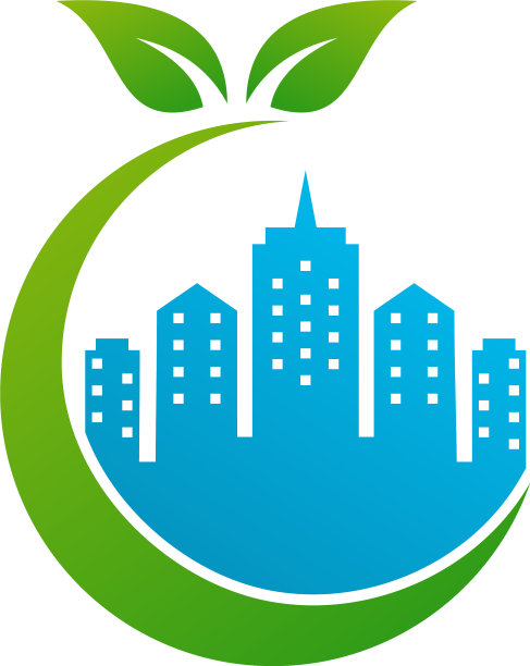 树叶城市标识模板创意建筑标识图片下载