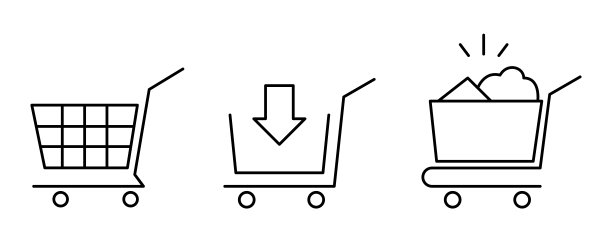 购物车图标。图片下载
