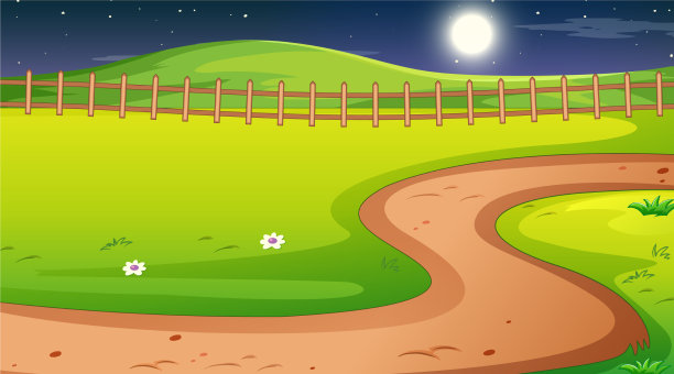 空白自然公园景观与夜景图片下载