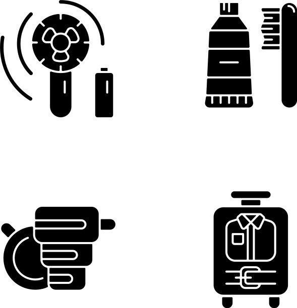 旅游用的东西黑色旅行箱图片下载