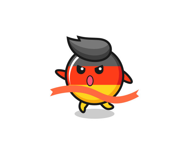 可爱的德国国旗徽章即将完成图片下载