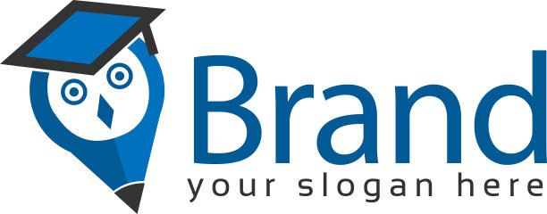 学者猫头鹰标志股票标志图片下载