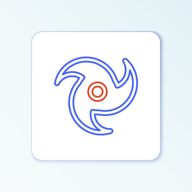 线龙卷风图标孤立的白色背景图片下载