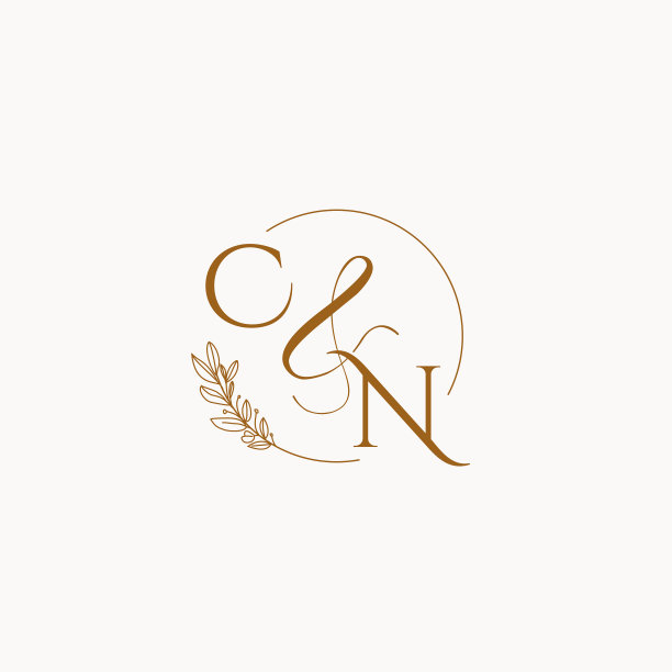 Cn首字母婚礼标志图片下载