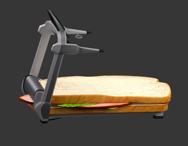 跑步机是三明治做的图片下载