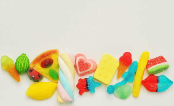 美味的彩色果冻糖果背景图片下载