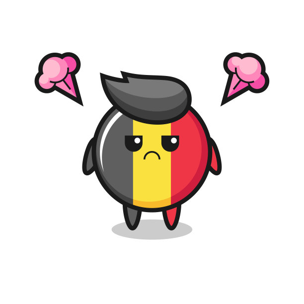 可爱的比利时国旗徽章图片下载