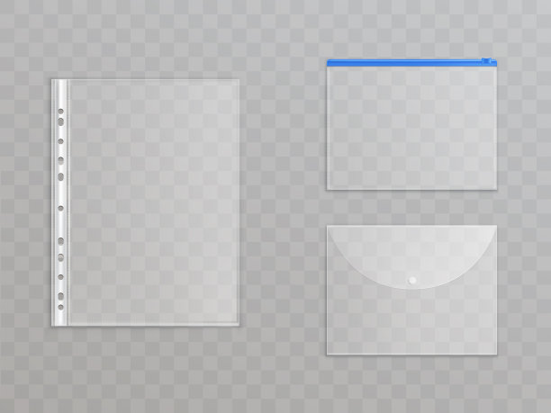 透明塑料文件-办公用品图片下载