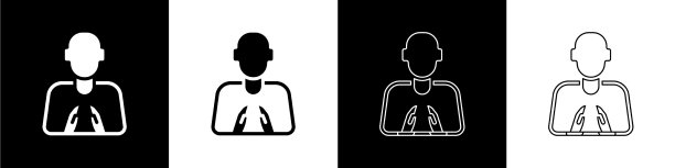 把手放在祈祷的位置图标孤立图片下载