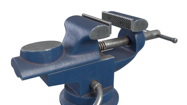 3D渲染台台钳隔离在白色图片下载