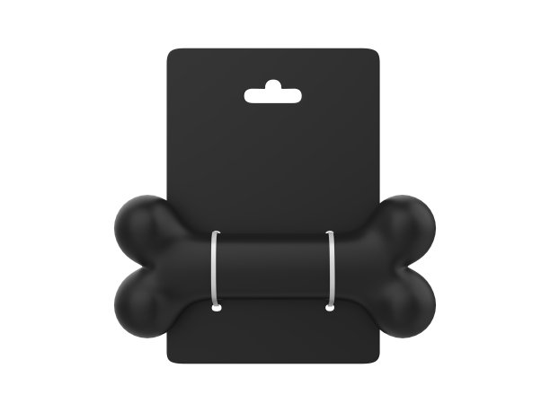 空白狗骨头玩具挂标签包装品牌模型。图片下载