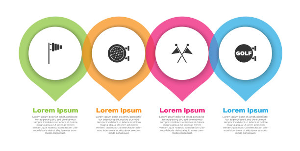 设置高尔夫球旗运动俱乐部和业务图片下载