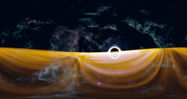 3 d渲染。外太空和黑洞360度纹理。球面投影。虚拟现实环境。星云背景上的黑洞图片下载