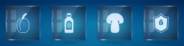 集李子、香精油瓶、香菇和图片下载