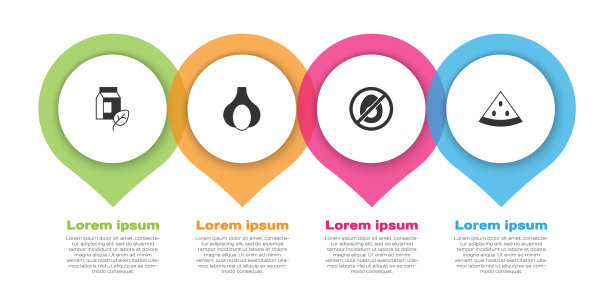 设置素食牛奶，大蒜，不吃肉和西瓜图片下载