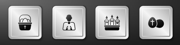 把复活节彩蛋放在祈祷的篮子里图片下载