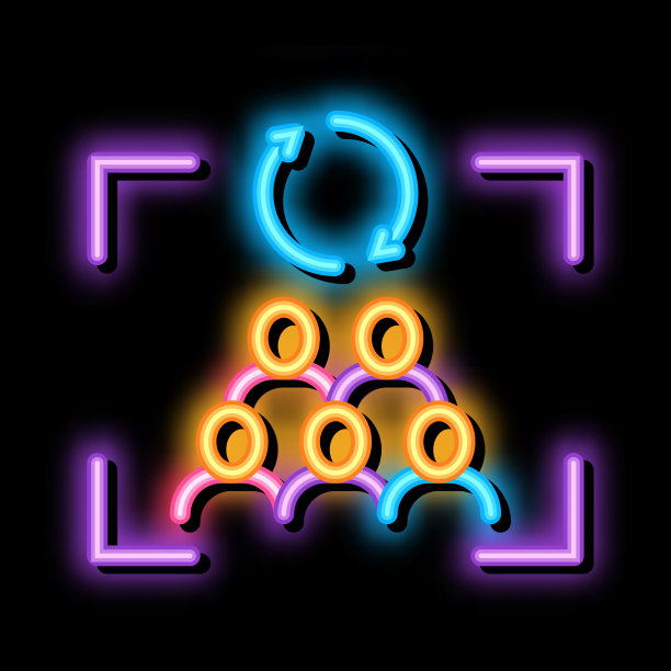 更新组人霓虹辉光图标图片下载