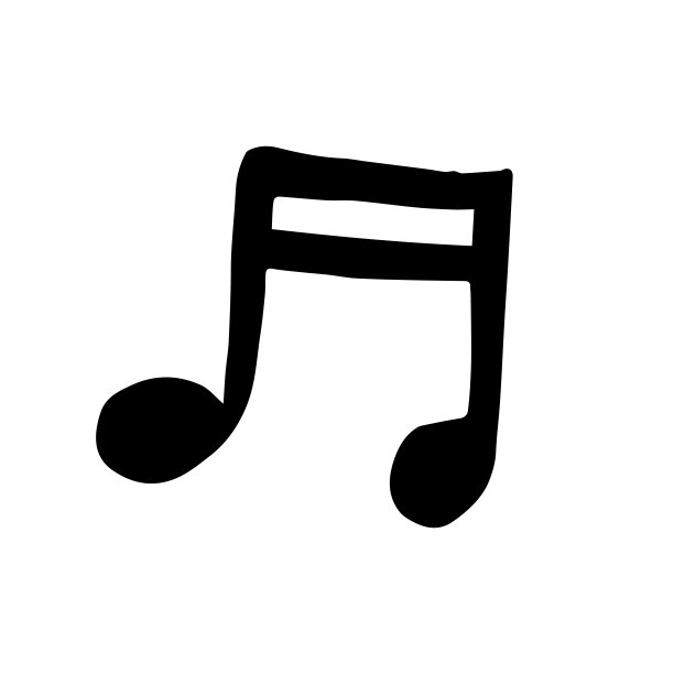 乐谱手绘。音乐音符符号图标。矢量插图在卡通涂鸦风格。矢量分离在白色背景上。图片下载