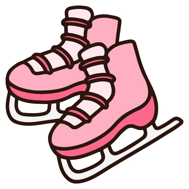 简单可爱的粉红色溜冰鞋图片下载