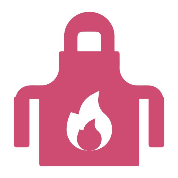围裙，烧烤，火焰，食物图标图片下载