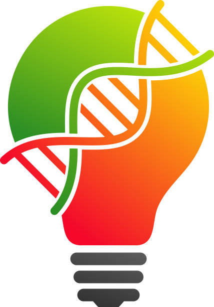 灯泡DNA标志模板创意DNA标志设计图片下载