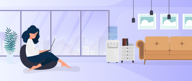 坐在沙发上的女人图片下载