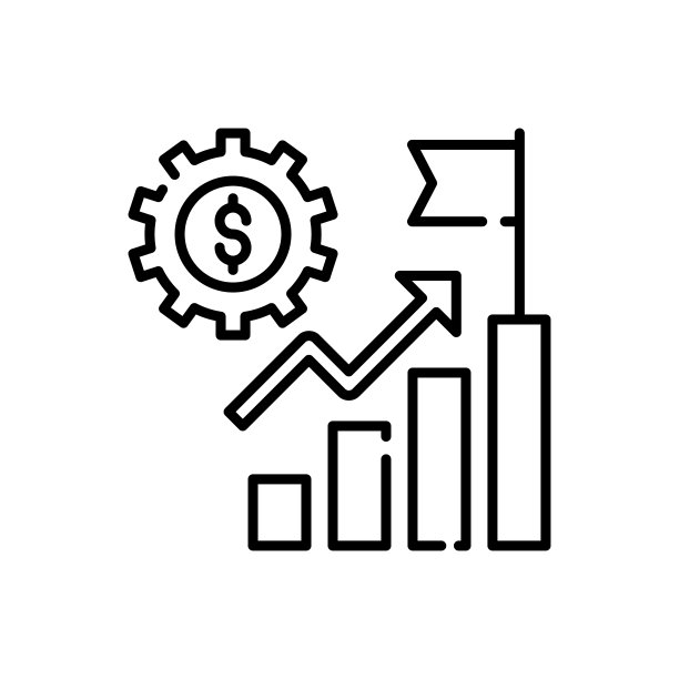 金融发展矢量轮廓图标风格插图。EPS 10个文件图片下载