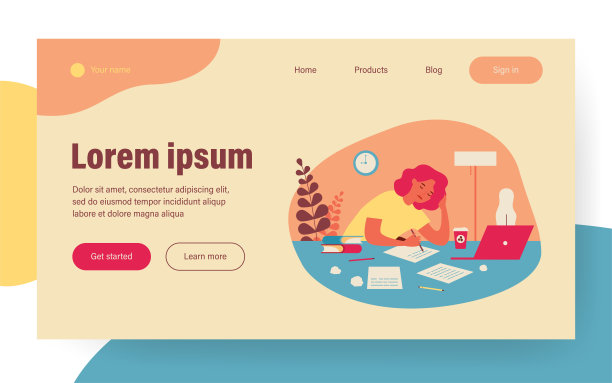 疲惫的女学生在晚上学习图片下载