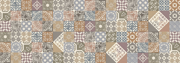 无缝主题瓷砖背景葡萄牙风格。蓝色和白色的马赛克图案。图片下载