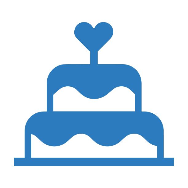 蛋糕，庆祝，食物，爱情，甜蜜，婚礼图标图片下载