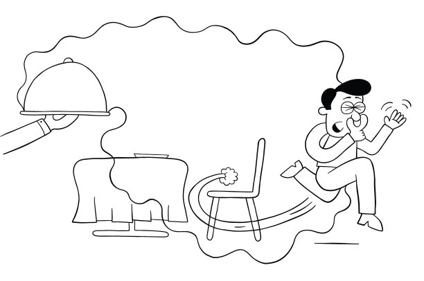 卡通人物逃离恶心的气味图片下载