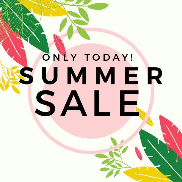 夏季出售横幅设计热带树叶背景。花背景矢量。棕榈叶，怪物叶，植物背景设计墙框版画，墙艺术，邀请，海报图片下载