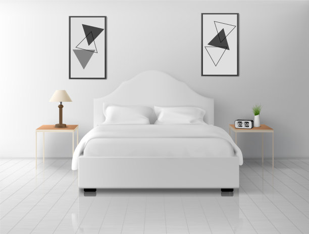 卧室内部住宅或酒店空公寓图片下载