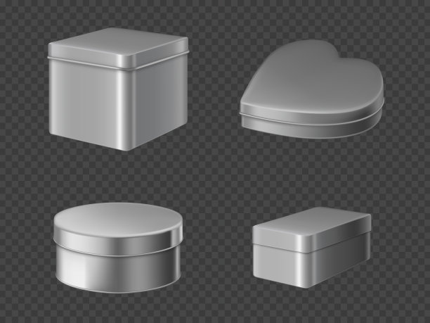 装茶、咖啡或糖果的金属锡盒图片下载