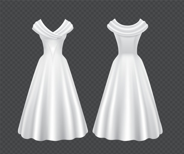 白色婚纱配长裙图片下载