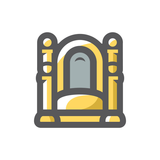 王座制作了黄金图标卡通图片下载