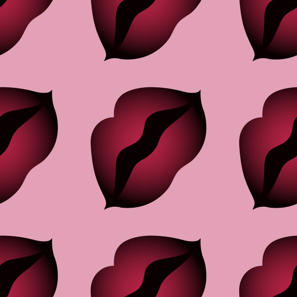 风格化嘴唇半张开嘴-隔离图形图片下载