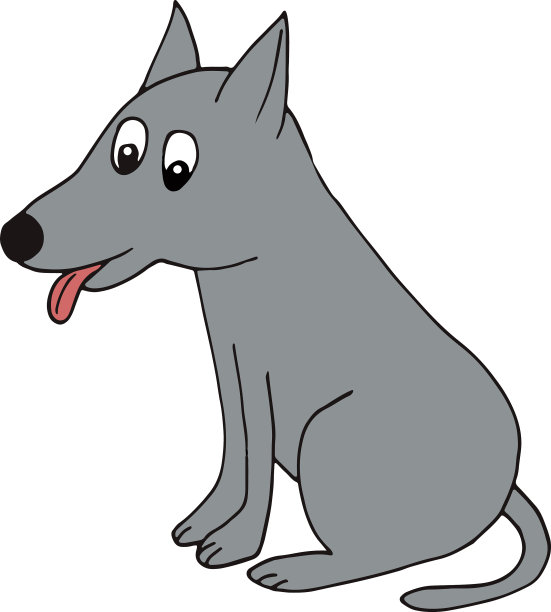 狗图标手绘涂鸦卡通极简主义图片下载