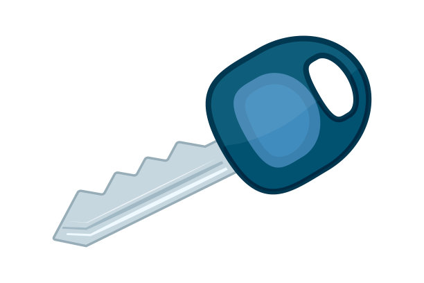 卡通键孤立在白色背景图片下载